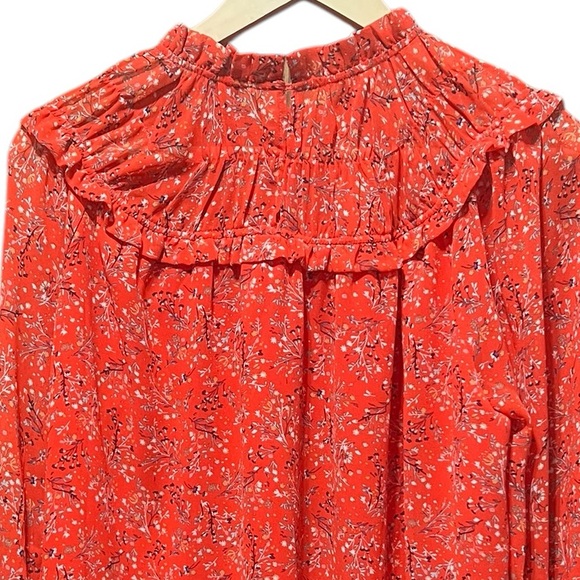 Fate High neck floral smocked balloon sleeve blouse - Picture 11 of 12